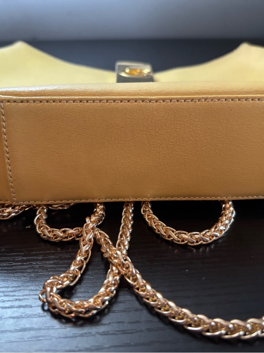 Authentic Vintage Givenchy Leather Shoulder Bag - Custom Chain - Picture 3 of 10